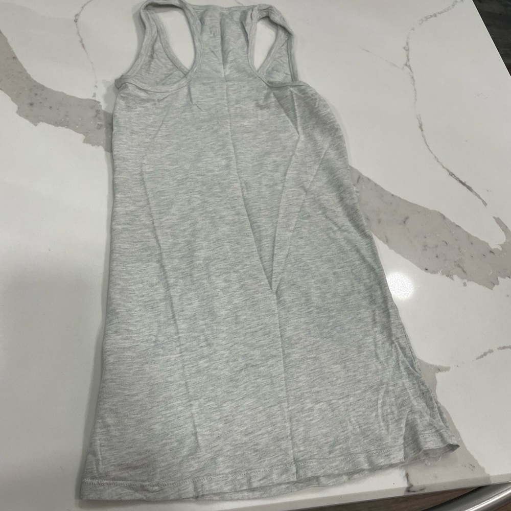 Womens Grey Racer Back Tank - Picture 4 of 4
